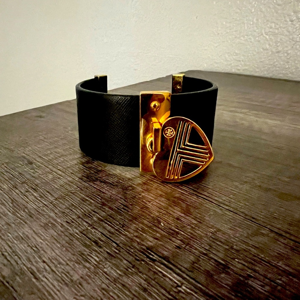 Tory Burch gold plated heart  bracelet